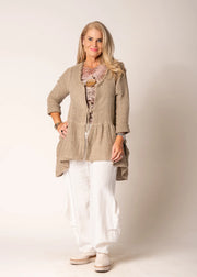 Mika Tie Jacket - White Wood Boutique