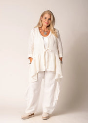 Mika Tie Jacket - White Wood Boutique