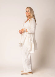 Mika Tie Jacket - White Wood Boutique