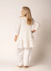 Mika Tie Jacket - White Wood Boutique
