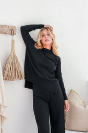 Zimi Knit Top- Black - White Wood Boutique