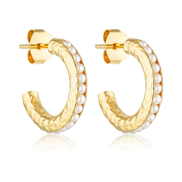 Mira Hoops - Gold - White Wood Boutique
