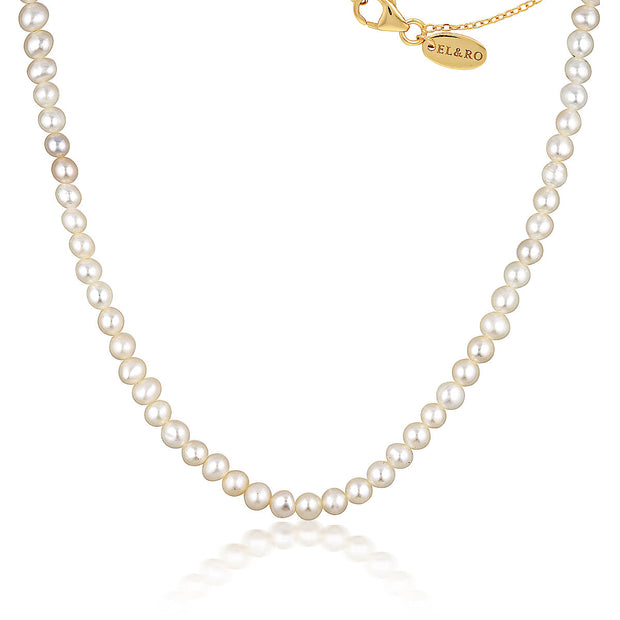 Narvi Pearl Necklace- Gold - White Wood Boutique
