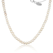 Narvi Pearl Necklace - Silver - White Wood Boutique