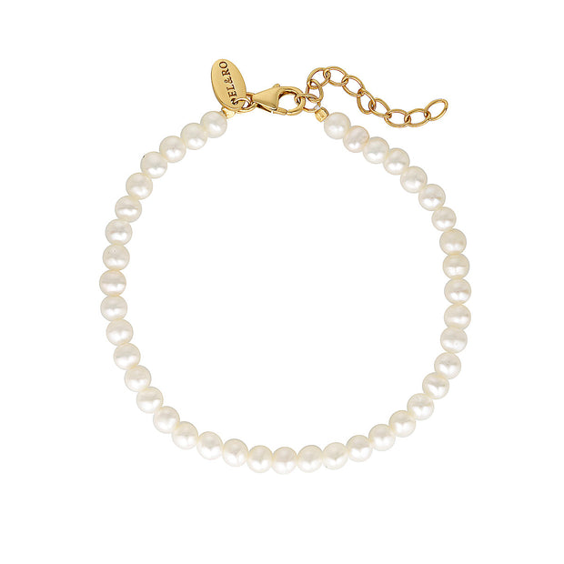 Narvi Pearl Bracelet- Gold - White Wood Boutique