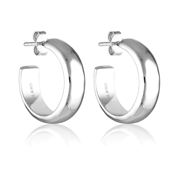 Calla Hoops - Silver - White Wood Boutique