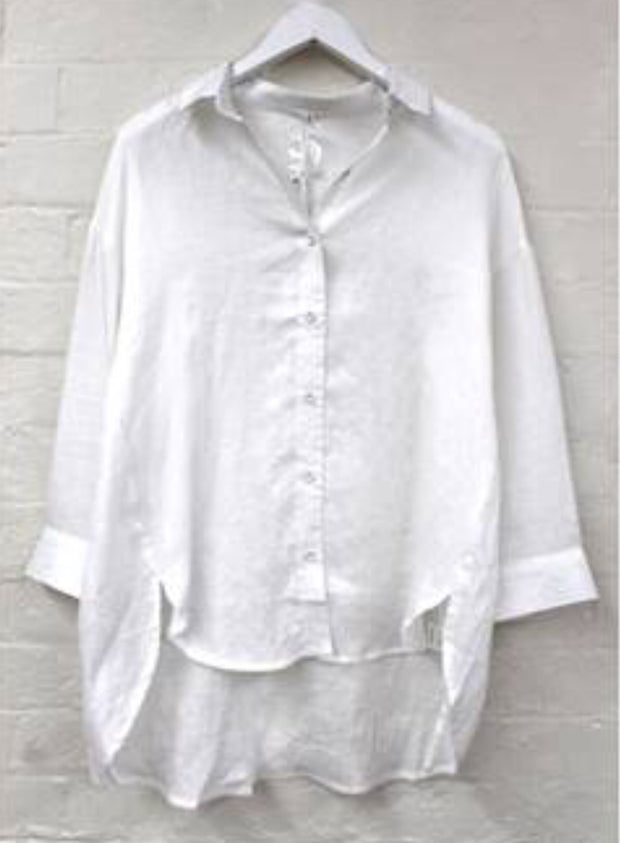 Edda Linen Shirt - White Wood Boutique