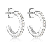 Mira hoops- silver - White Wood Boutique